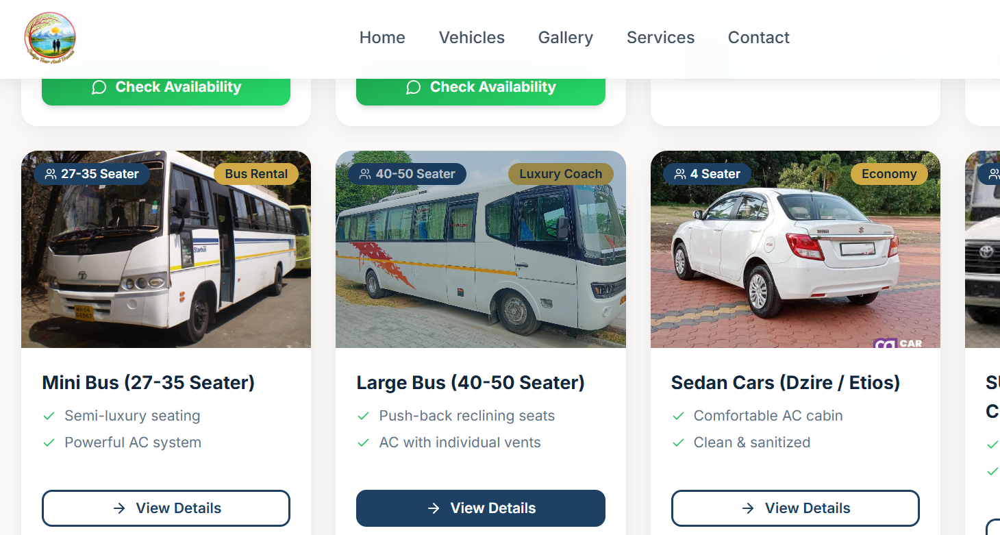 Deetya Tour & Travels website